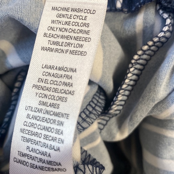 (A5) Jolie & Joy Striped Paper Bag Waist Jumpsuit - Navy, Size XL, NWT - Picture 10 of 10